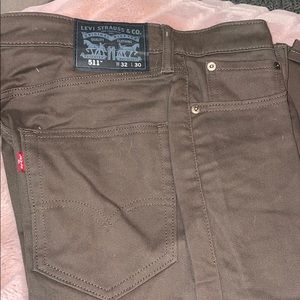 Men’s Levi’s 511 Brown Straight Jeans NWOT 32x30